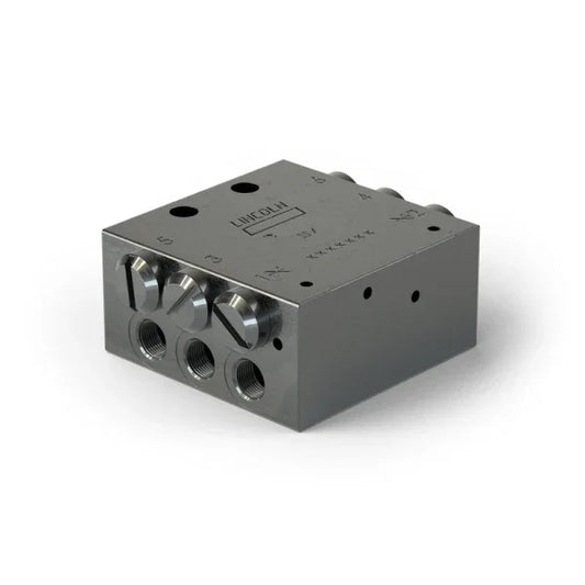 Lincoln 619-27122-1 Distribuidor Progresivo SSV 6 Salidas 350 Bar Sistema Lubricación Centralizada - Tienda fluitek